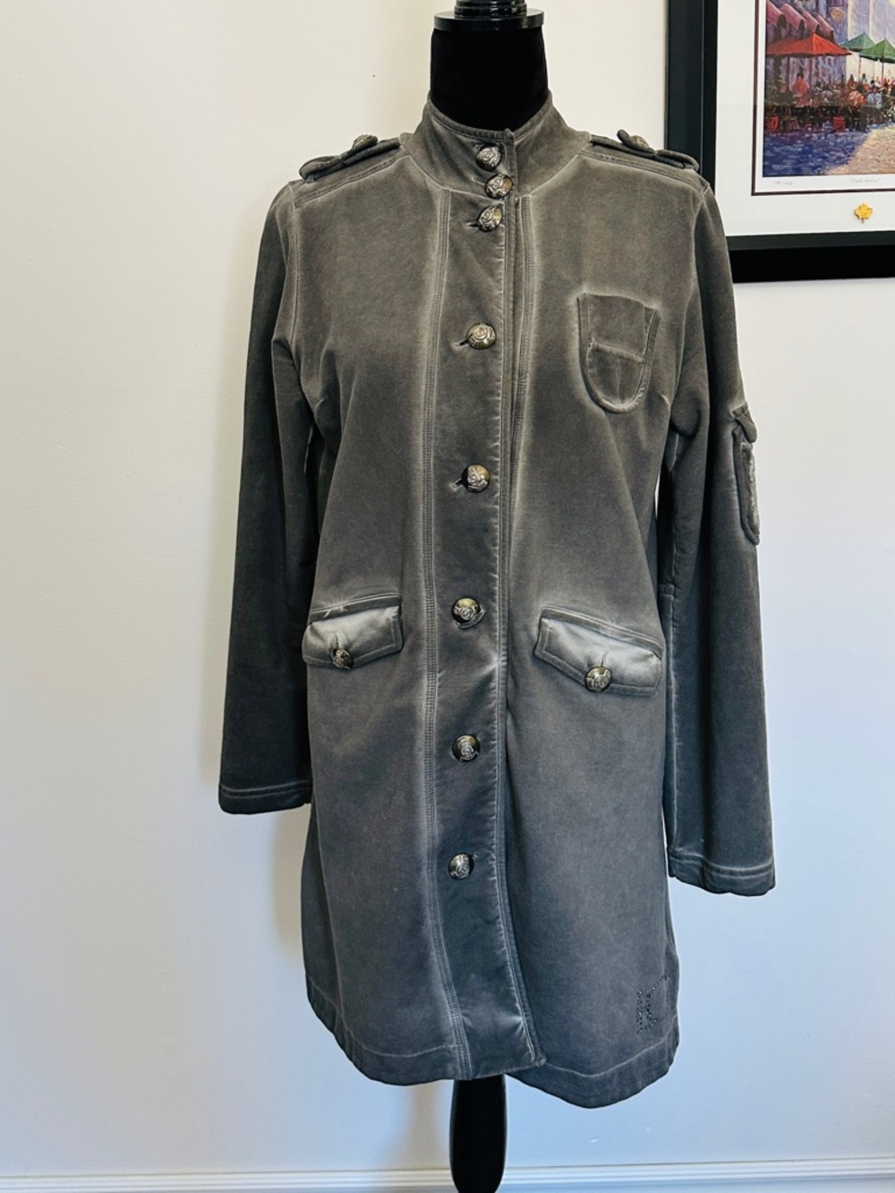 Luisa Cerano Military Style Coat